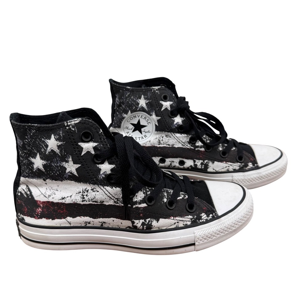 Converse Chuck Taylor All Star High Top American Flag Black Red Mens 5.5‎ Skater